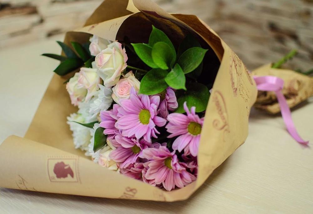 Букет цветов из: Розы и Хризантемы в Ключах