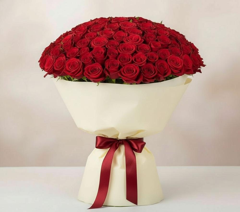 Букет 101 Красная роза Милано в Ключах