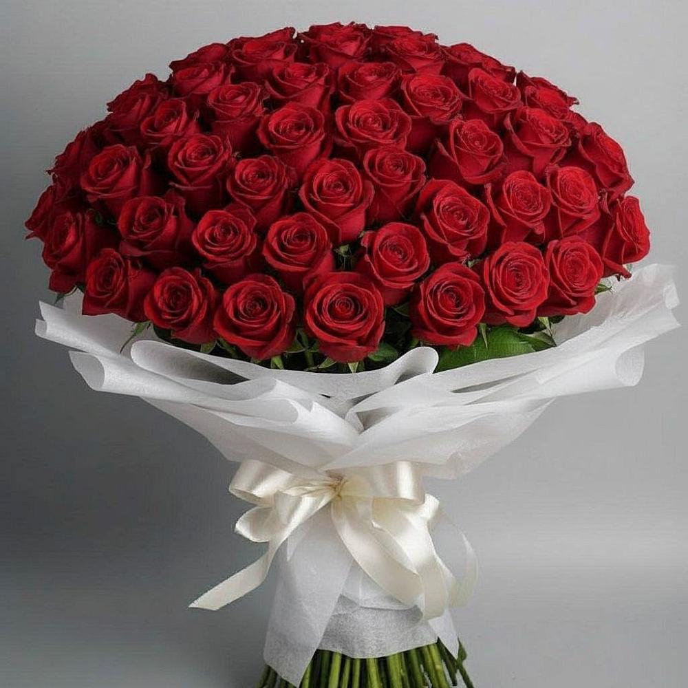 Букет 101 Красная роза Блэк Мэджик в Ключах