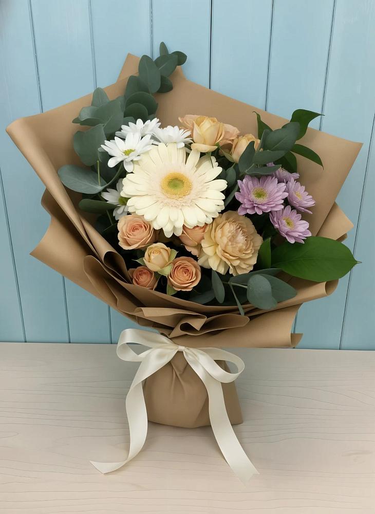 Букет цветов из: Герберы и Хризантемы в Ключах