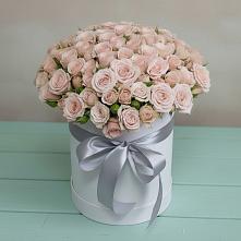 Цветочная композиция из Розы в шляпной коробке в Ключах