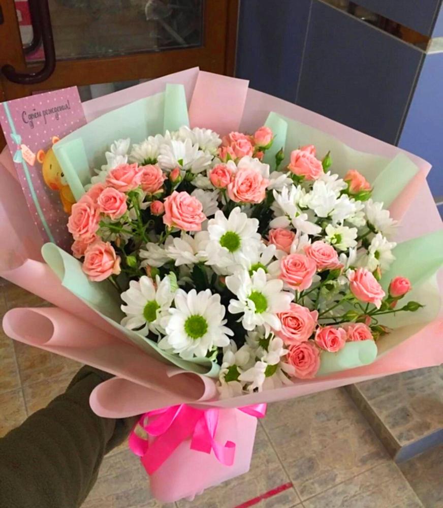 Букет цветов из: Розы и Хризантемы в Ключах