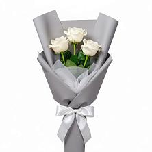 Букет 3 белые розы в Ключах