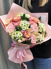 Букет цветов из:  Гвоздики, Розы и Хризантемы в Ключах