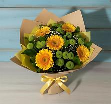 Букет цветов из:  Герберы и Хризантемы в Ключах