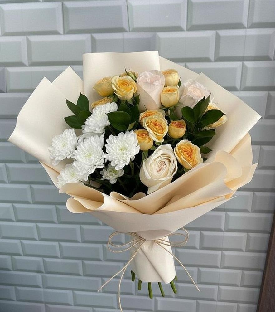 Букет цветов из: Розы и Хризантемы в Ключах