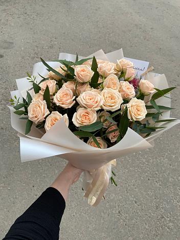 Букет Кремовые розы Латте в Ключах