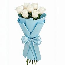 Букет 7 белых роз Проуд в Ключах