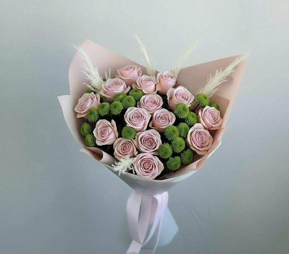 Букет цветов из: Розы и Хризантемы в Ключах