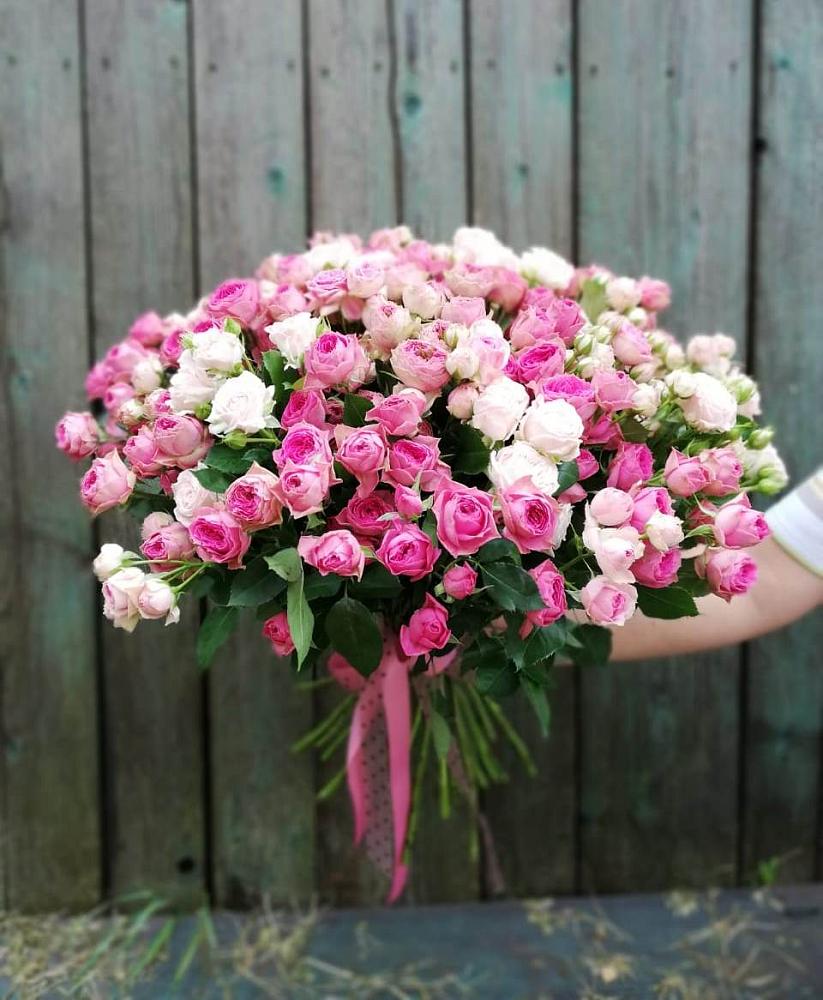 Букет Розовые кустовые розы Натали и Лав Лидия в Ключах