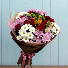 Букет цветов из:  Розы, Хризантемы и Альстромерии в Ключах