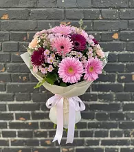 Букет цветов из:  Герберы и Хризантемы в Ключах