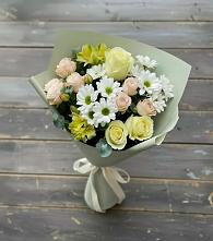 Букет цветов из:  Альстромерии, Розы и Хризантемы в Ключах