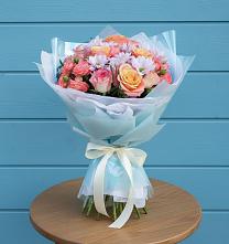 Букет цветов из:  Хризантемы и Розы в Ключах