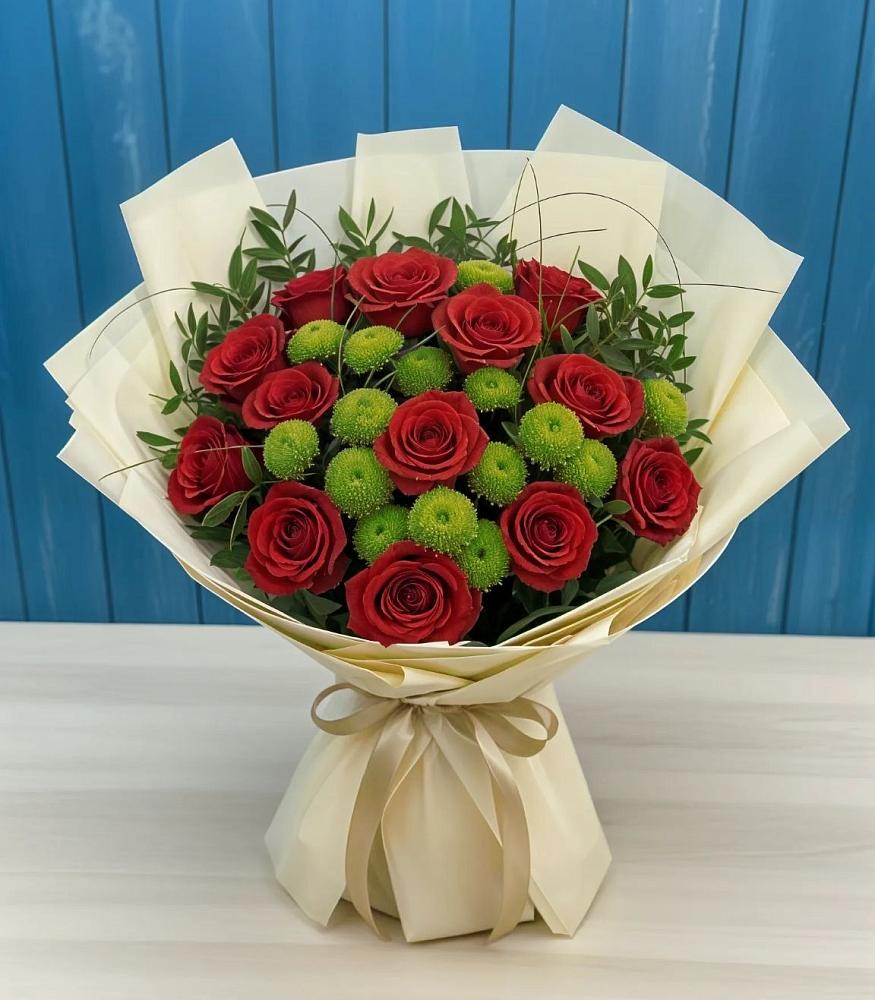 Букет цветов из: Розы и Хризантемы в Ключах